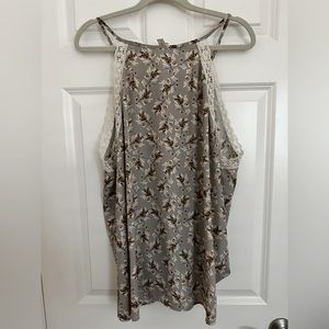 Floral Tank, plus size